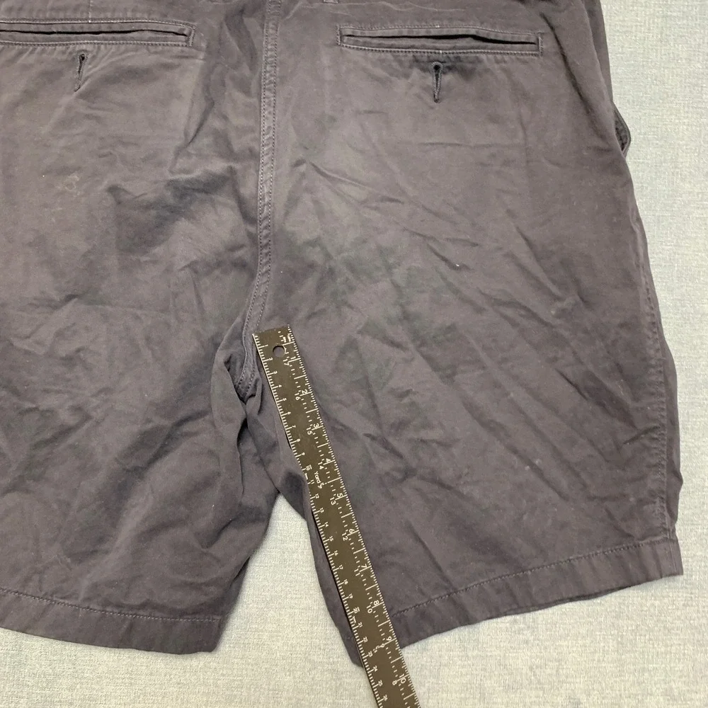 Uniqlo Chino Shorts Mens Medium Navy Blue Cotton Flat Front Slash Pocket Outdoor